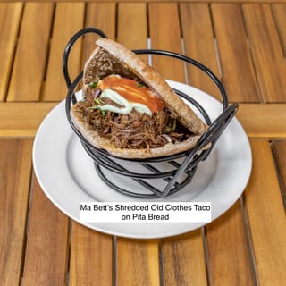 Ma Bett's Ropa Vieja Brisket, Zhug Mayo, Roasted Tomato Salsa, Pickled Onions Cilantro
